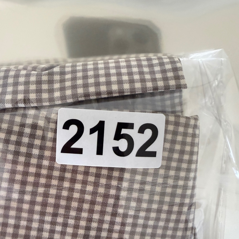 Vintage Theory Strapless Gingham Button Front Dress Brown White Silk Size 10 - Picture 12 of 13